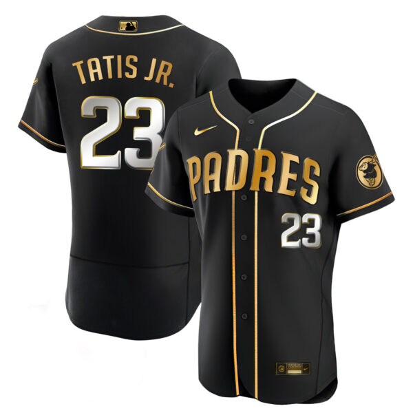 Men's San Diego Padres Black Limited Jersey - All Stitched - Image 7