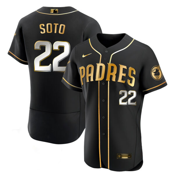 Men's San Diego Padres Black Limited Jersey - All Stitched - Image 3