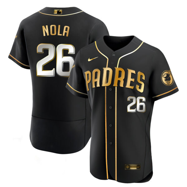 Men's San Diego Padres Black Limited Jersey - All Stitched - Image 4