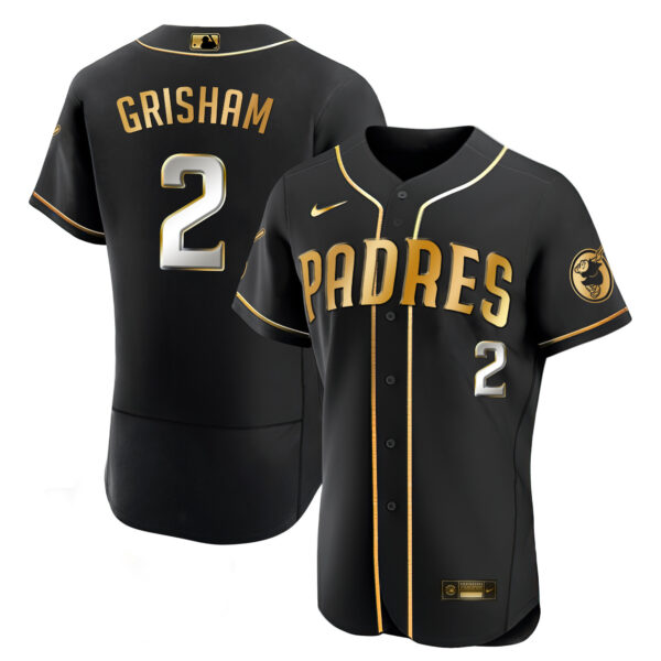 Men's San Diego Padres Black Limited Jersey - All Stitched - Image 5