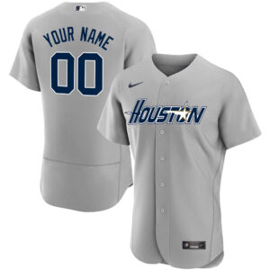 Astros Gray & Black Gold Special Custom Jersey - All Stitched