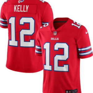 Jim Kelly Buffalo Bills Red Jersey - All Stitched