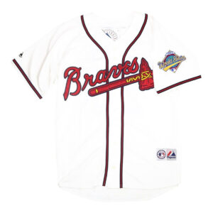Deion Sanders Atlanta Braves 1992 World Series Jersey - All Stitched