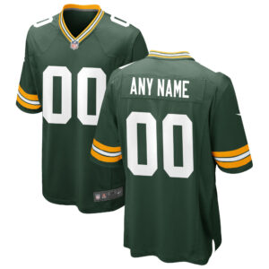 Green Bay Packers Custom Green Home Jersey - All Stitched