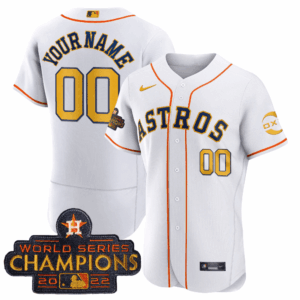 Houston Astros 2022 Champions Gold Rush Custom Jersey – All Stitched