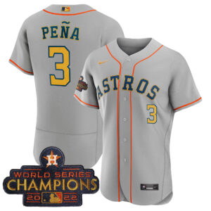 Men's Astros 2023 Champions Gray Gold Jersey – All Stitched