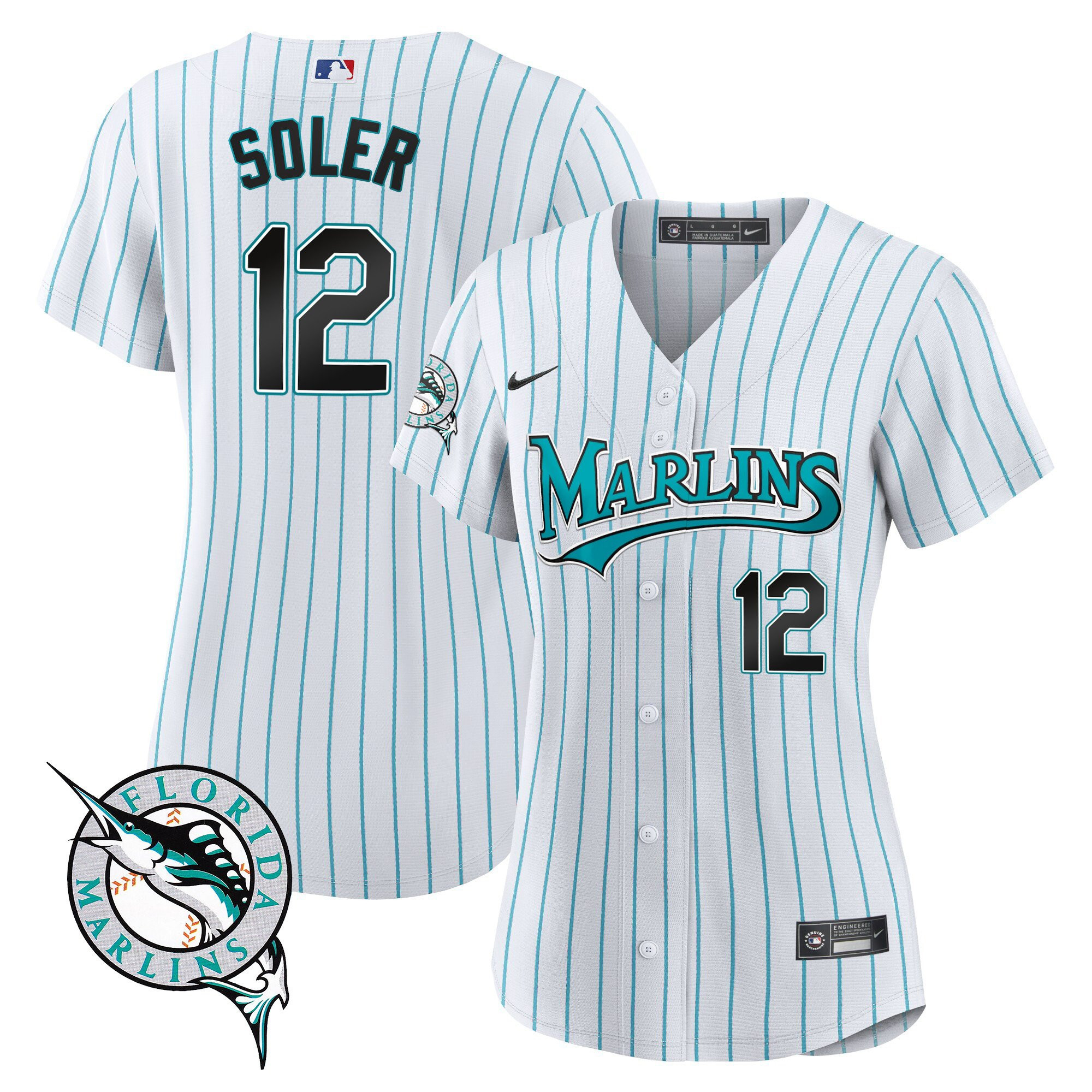 Miami Marlins Throwback Cool Base Jersey - All Stitched - Image 12