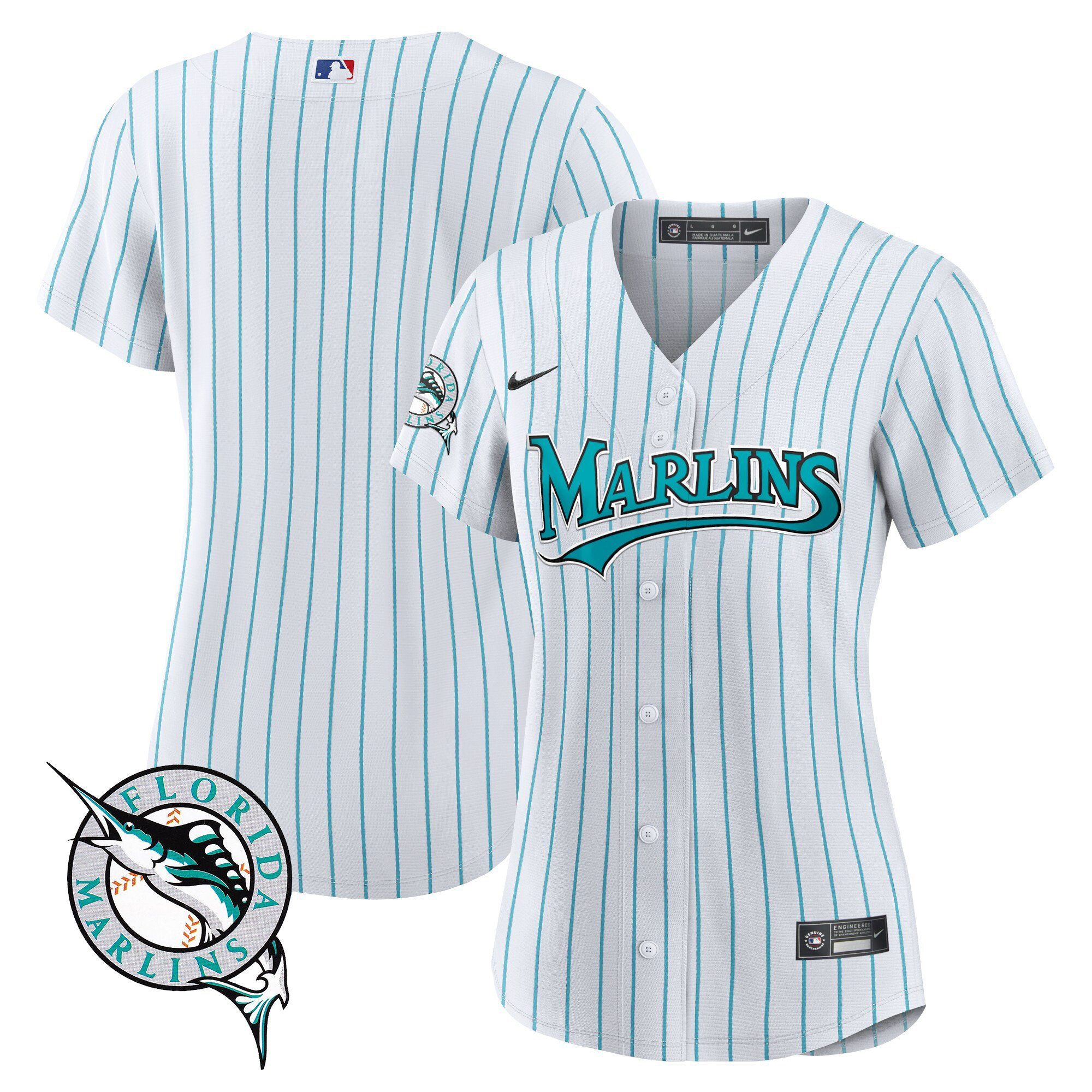 Miami Marlins Throwback Cool Base Jersey - All Stitched - Image 18