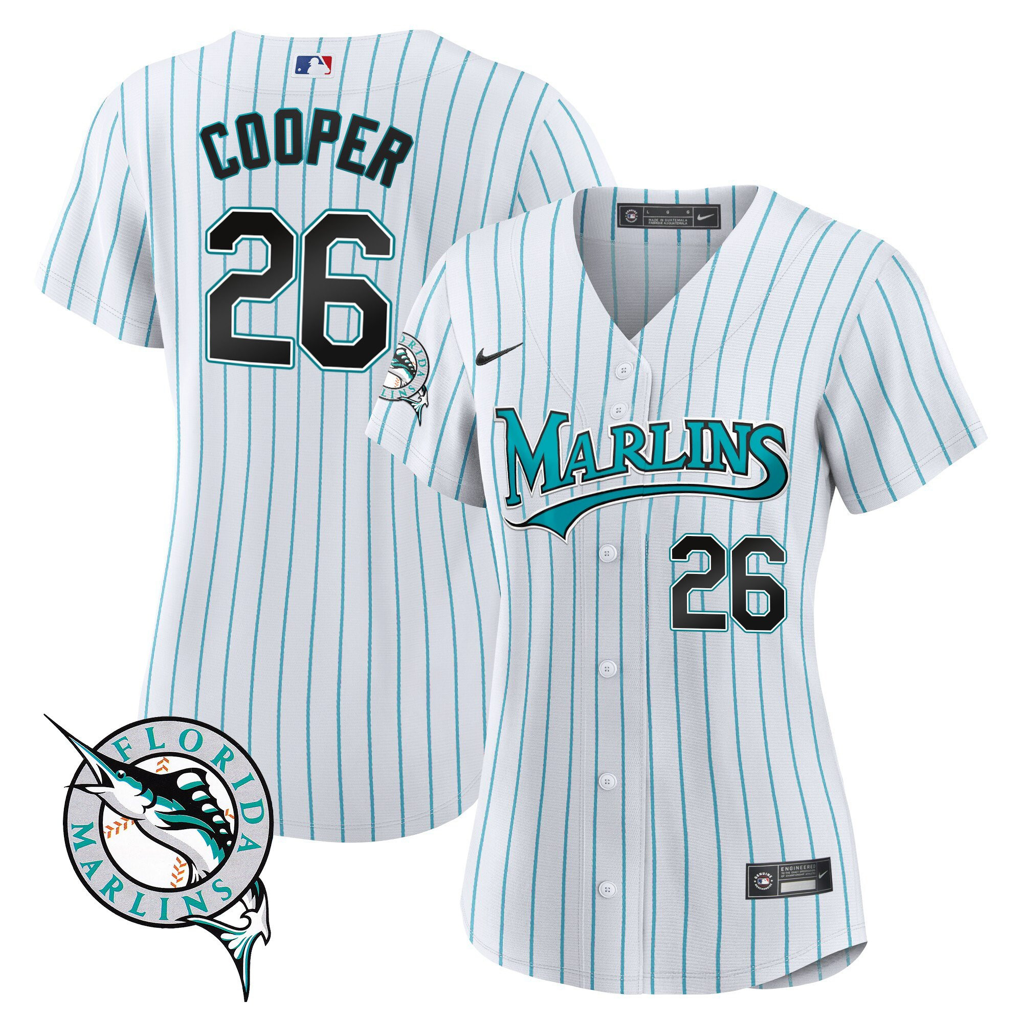 Miami Marlins Throwback Cool Base Jersey - All Stitched - Image 10
