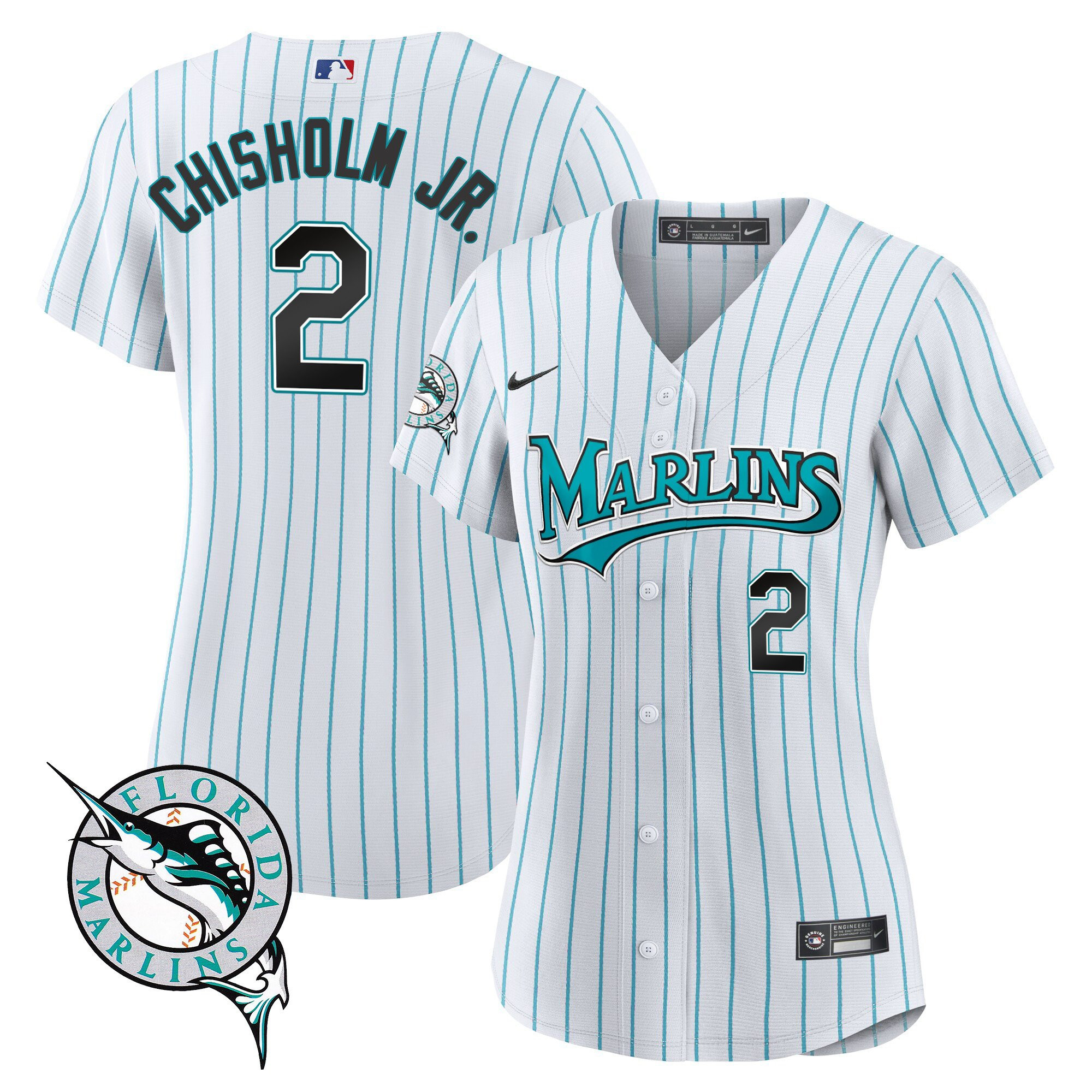 Miami Marlins Throwback Cool Base Jersey - All Stitched - Image 15