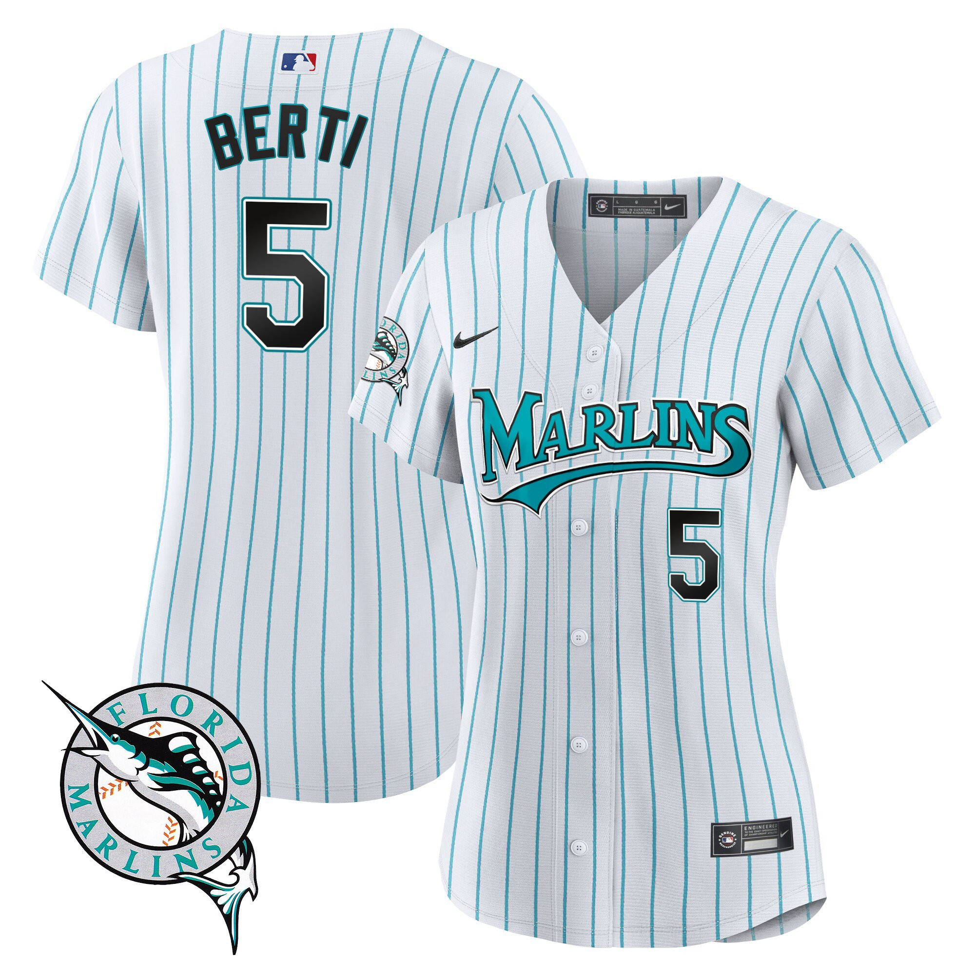 Miami Marlins Throwback Cool Base Jersey - All Stitched - Image 13