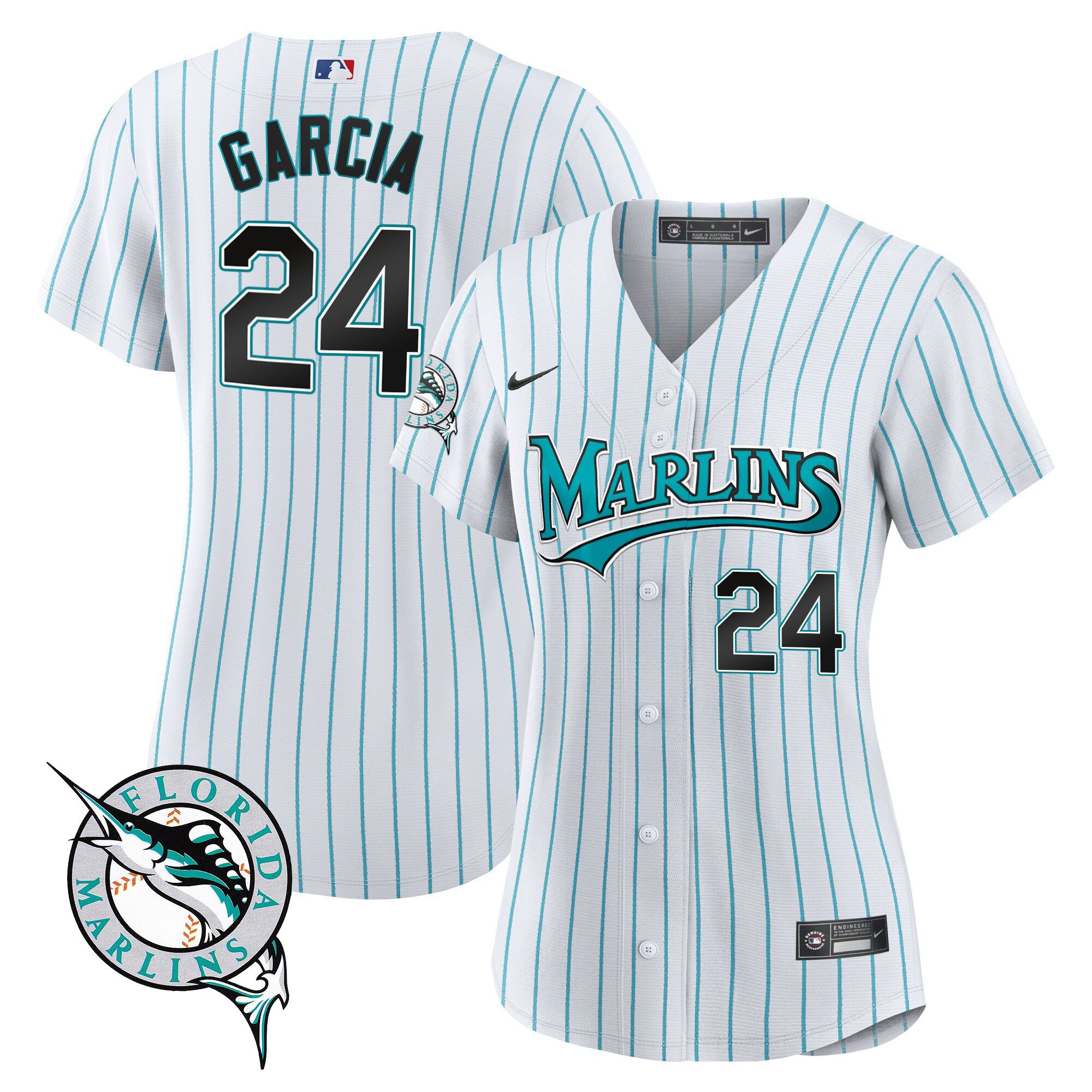 Miami Marlins Throwback Cool Base Jersey - All Stitched - Image 14