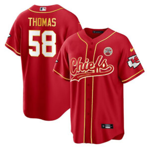Men's Derrick Thomas Kansas City Chiefs Baseball Jersey - All Stitched