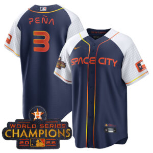 Men's Astros 2023 Space City Champions Alternate Navy Cool Jersey – All Stitched
