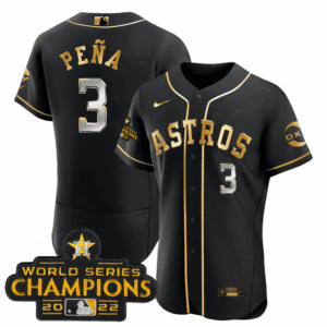Jeremy Pena Houston Astros Black Gold Rush Jersey - All Stitched