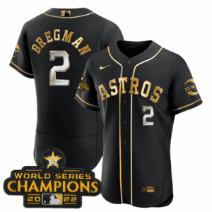 Alex Bregman Houston Astros Black Gold Rush Jersey - All Stitched