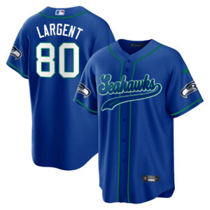 Men's Seatle Seahawks Largent Throwback Baseball Jersey - All Stitched