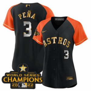 Women's Astros 2023 Gold Alternate Baseball Jersey - All Stitched
