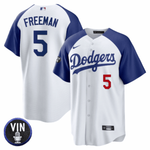 Men's Dodgers Vin Scully Patch Cool Base Jersey - All Stitched