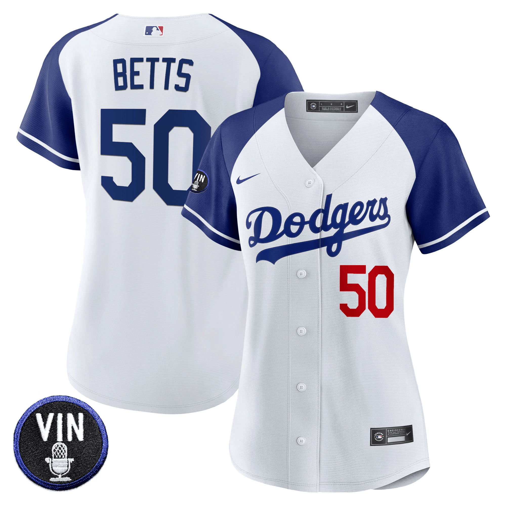 Women's Dodgers Vin Scully Patch Jersey - All Stitched - Image 2