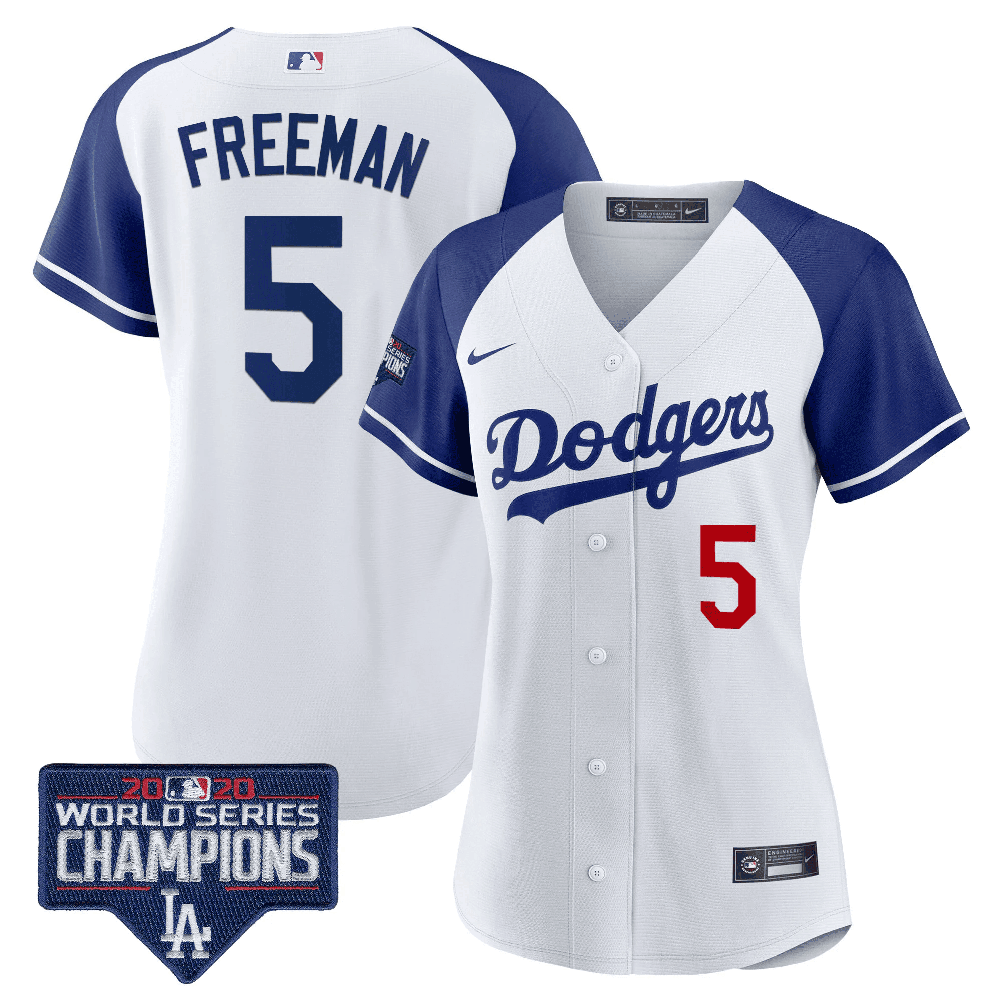 Women's Dodgers World Series Champions Patch Jersey - All Stitched