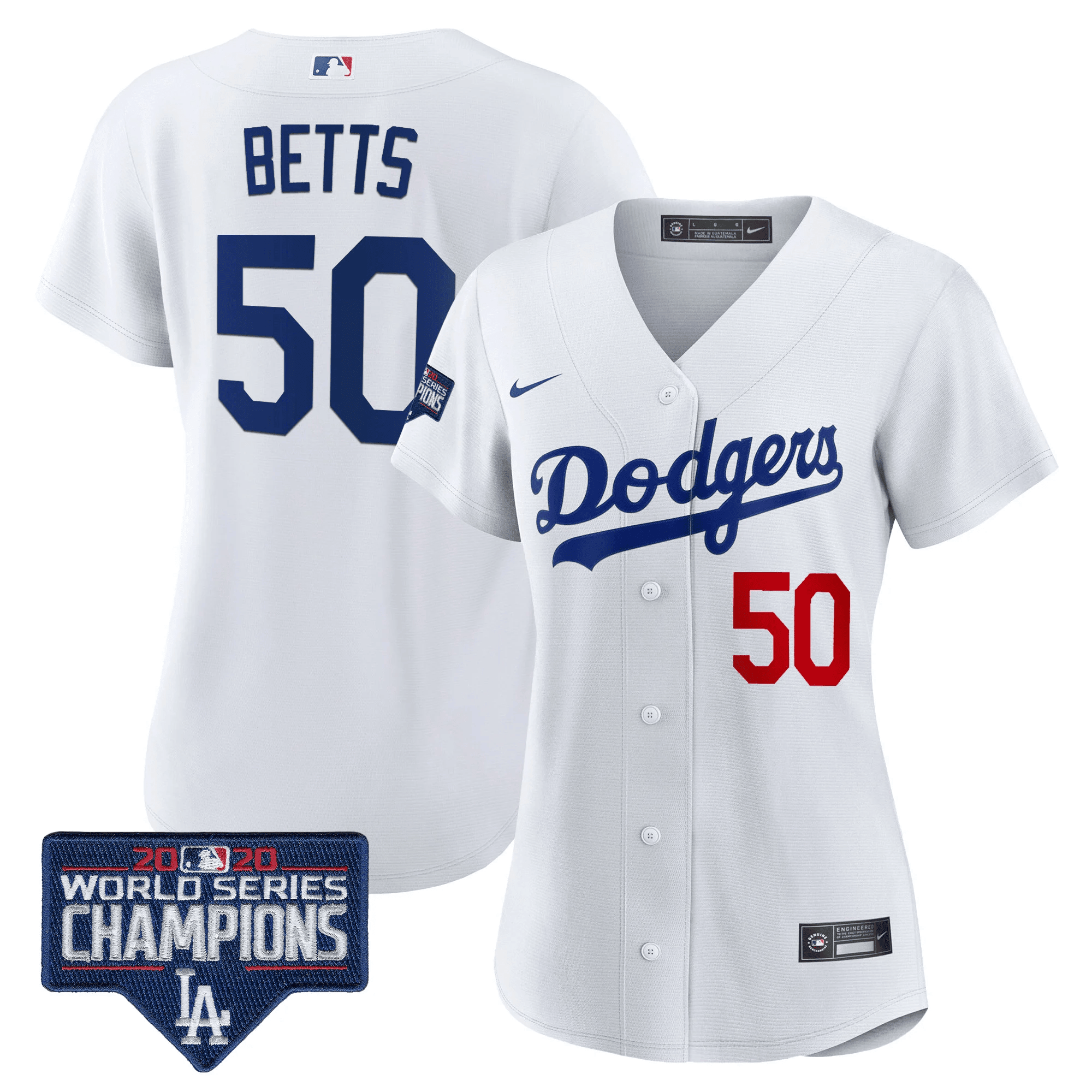 Women's Dodgers World Series Champions Patch Jersey - All Stitched - Image 20