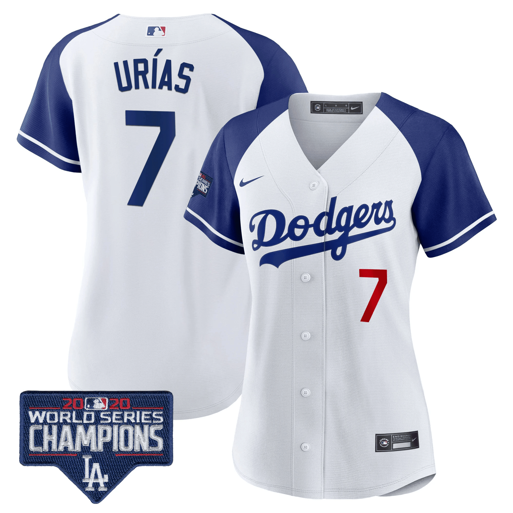 Women's Dodgers World Series Champions Patch Jersey - All Stitched - Image 8