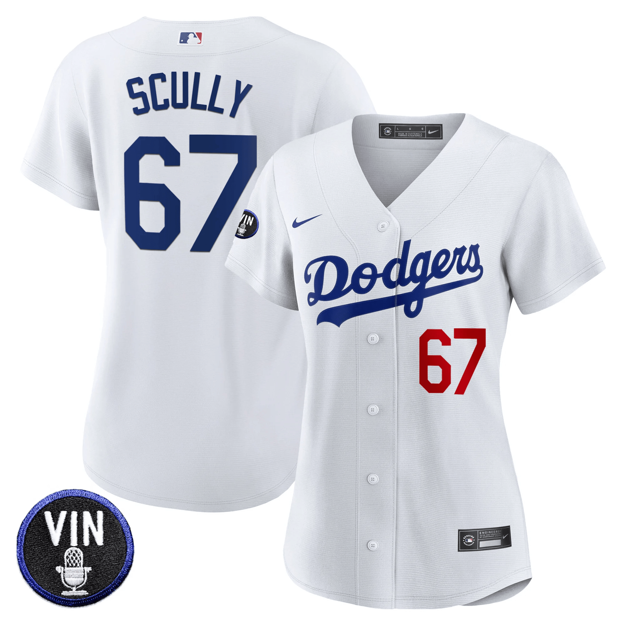 Women's Dodgers Vin Scully Patch Jersey - All Stitched - Image 21