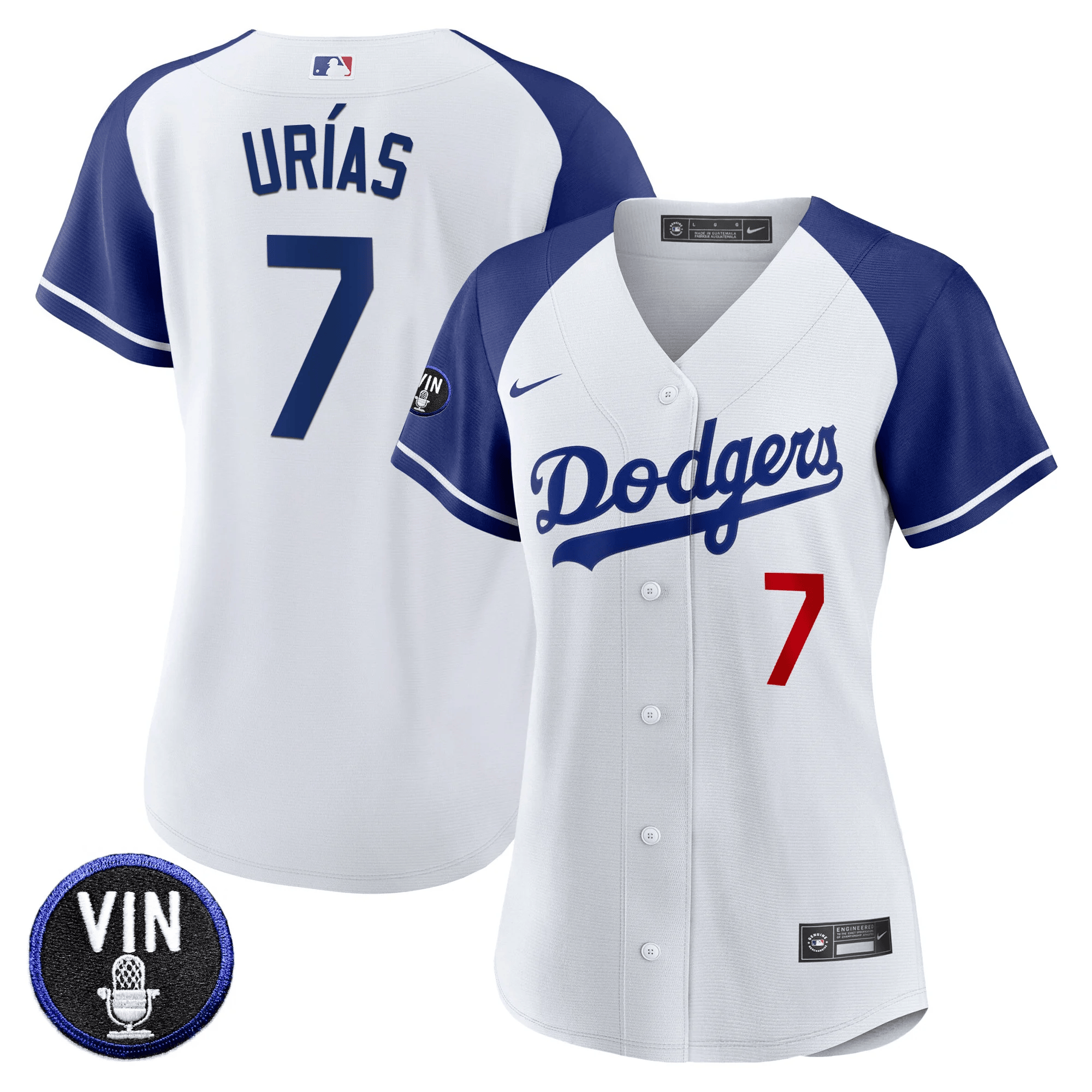 Women's Dodgers Vin Scully Patch Jersey - All Stitched - Image 8