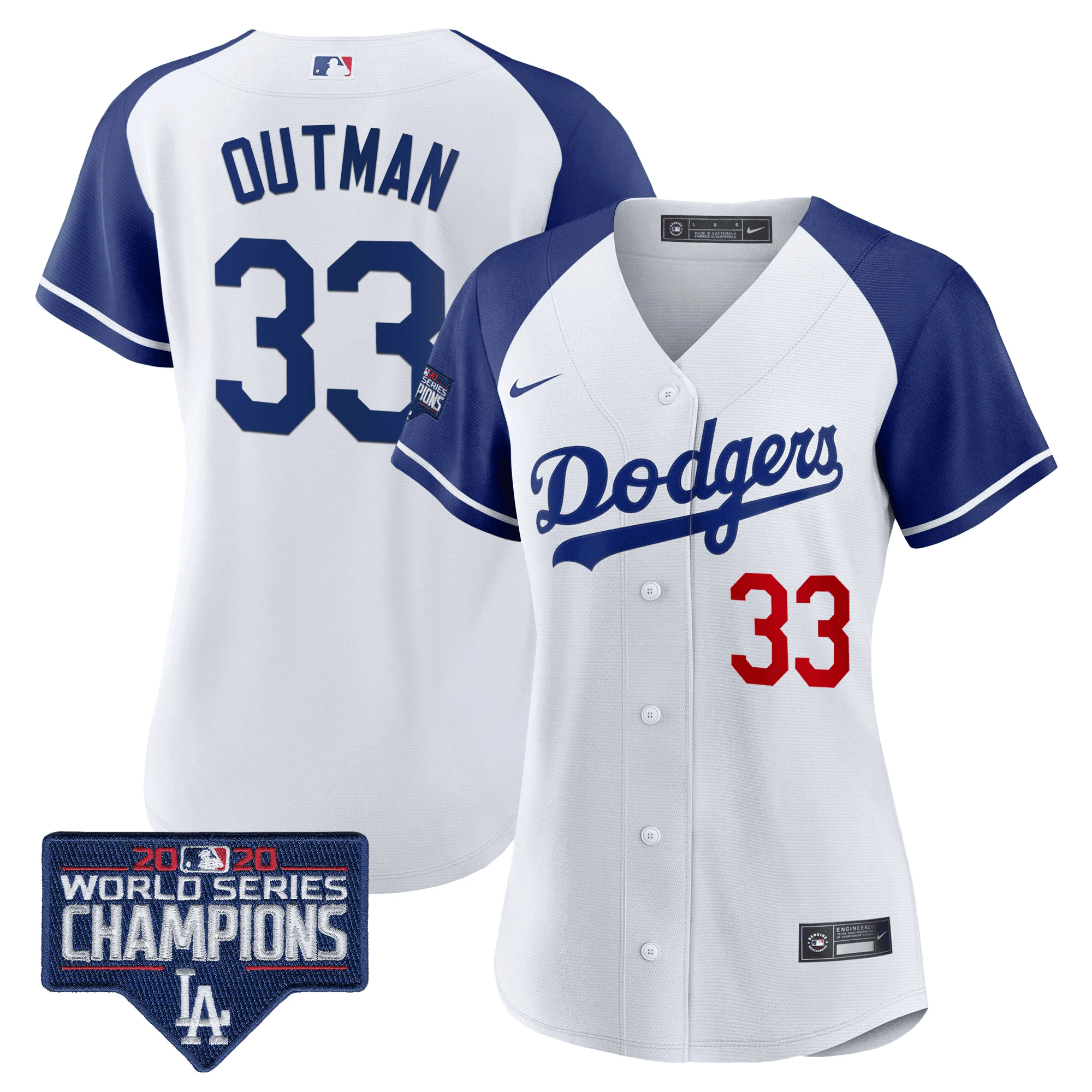 Women's Dodgers World Series Champions Patch Jersey - All Stitched - Image 7