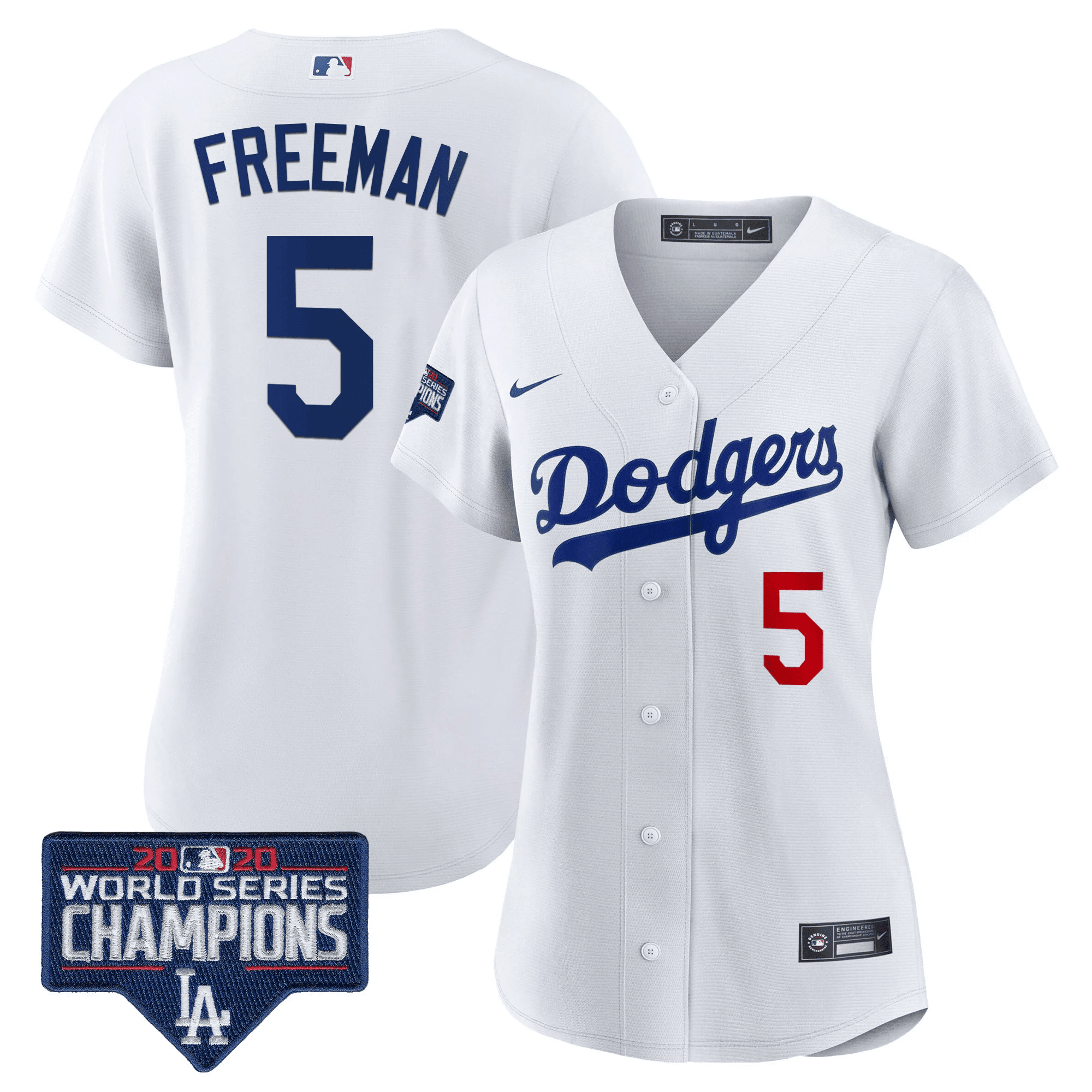 Women's Dodgers World Series Champions Patch Jersey - All Stitched - Image 19