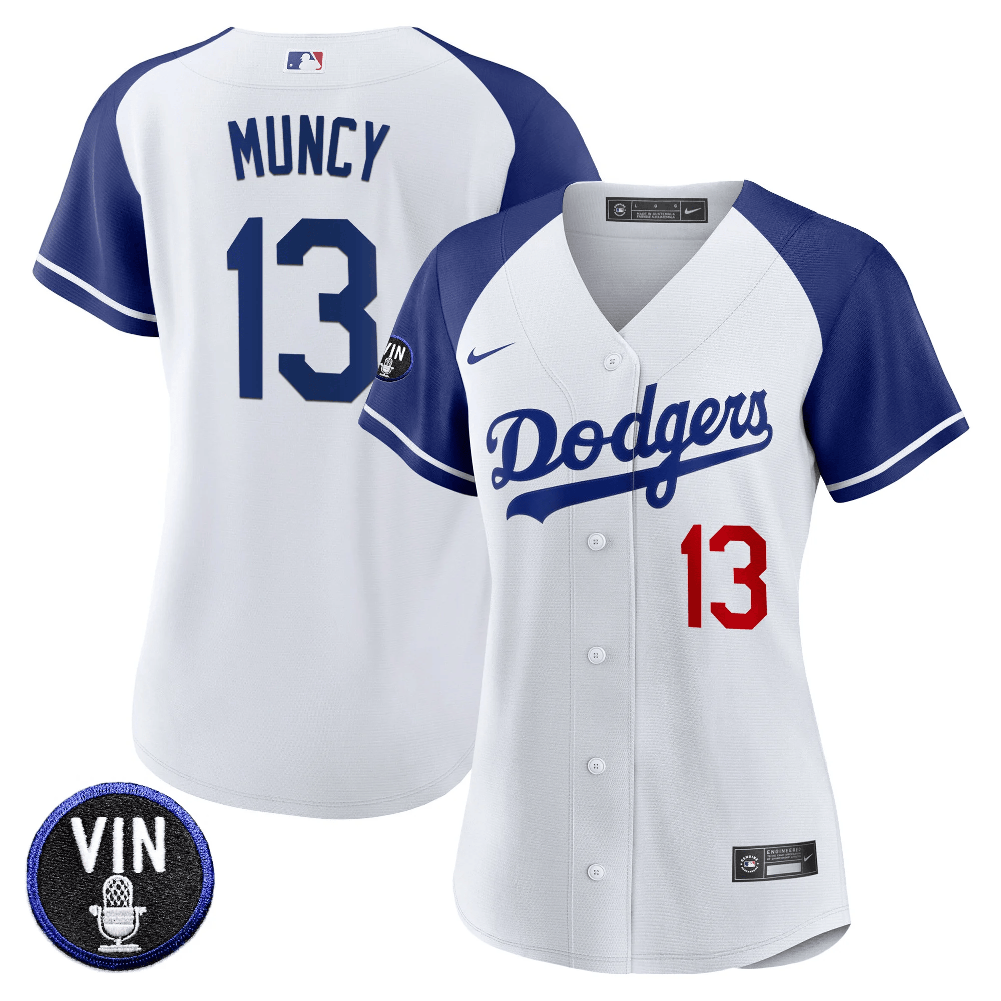 Women's Dodgers Vin Scully Patch Jersey - All Stitched - Image 5