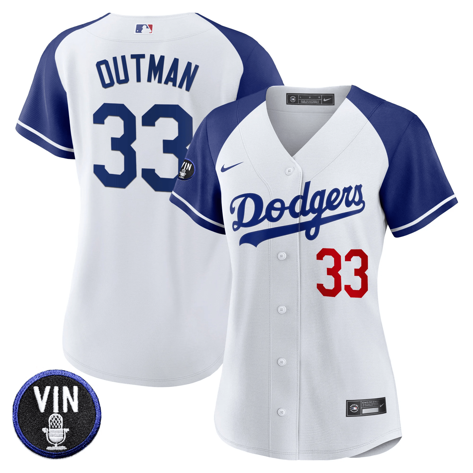 Women's Dodgers Vin Scully Patch Jersey - All Stitched - Image 7