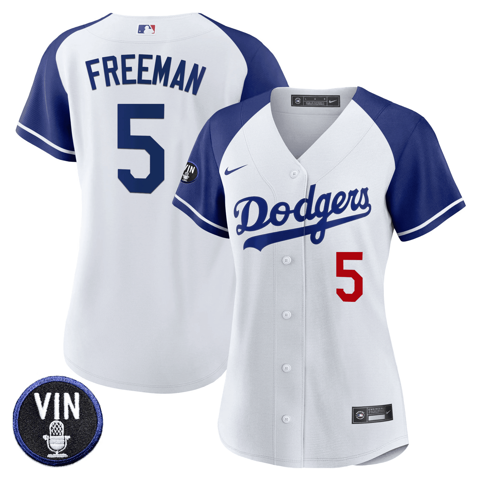 Women's Dodgers Vin Scully Patch Jersey - All Stitched