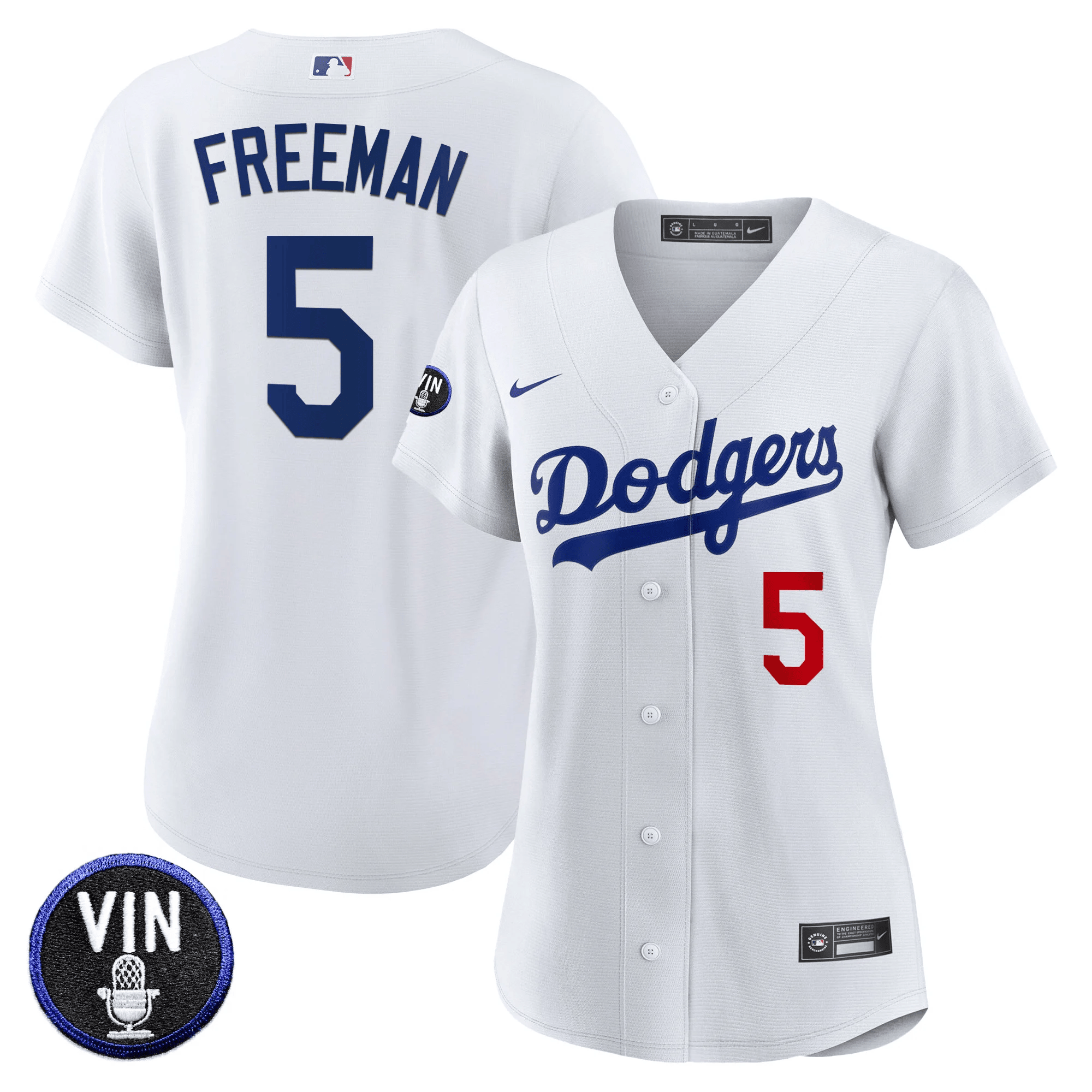 Women's Dodgers Vin Scully Patch Jersey - All Stitched - Image 19
