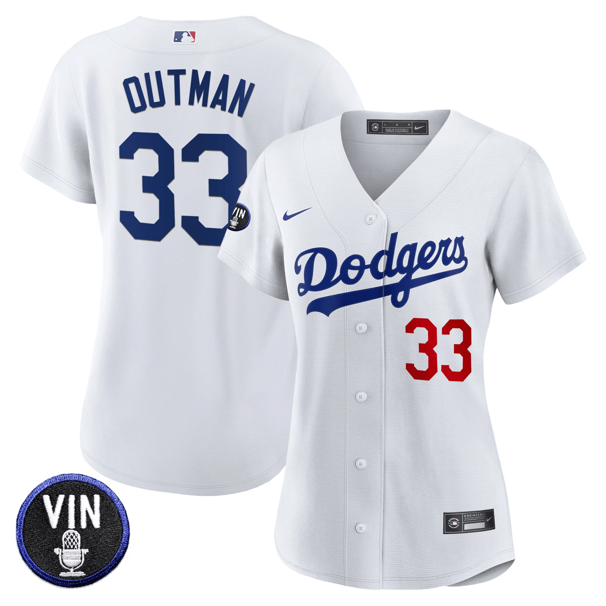 Women's Dodgers Vin Scully Patch Jersey - All Stitched - Image 25