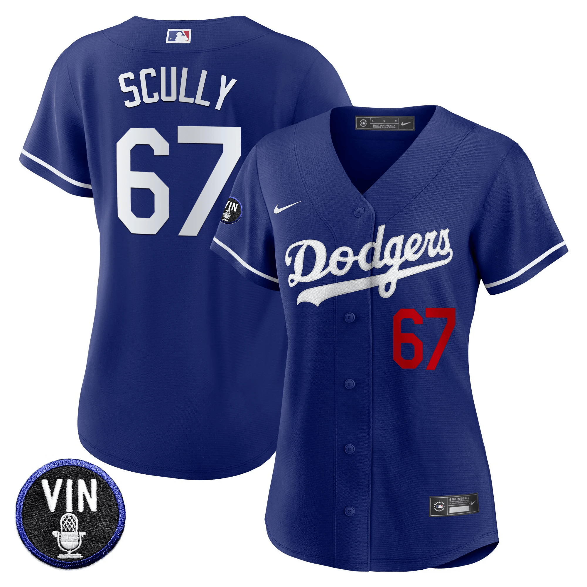Women's Dodgers Vin Scully Patch Jersey - All Stitched - Image 30