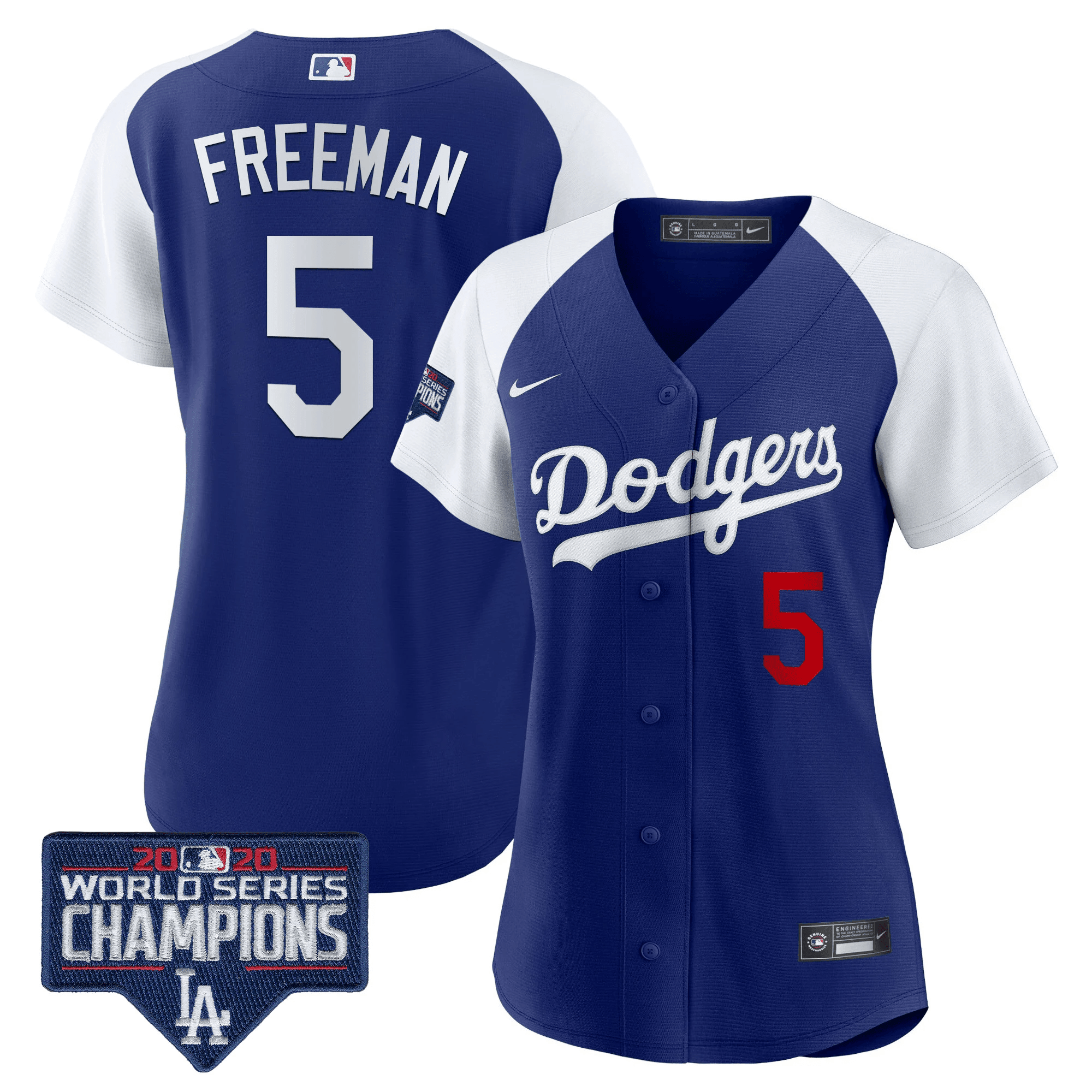 Women's Dodgers World Series Champions Patch Jersey - All Stitched - Image 10