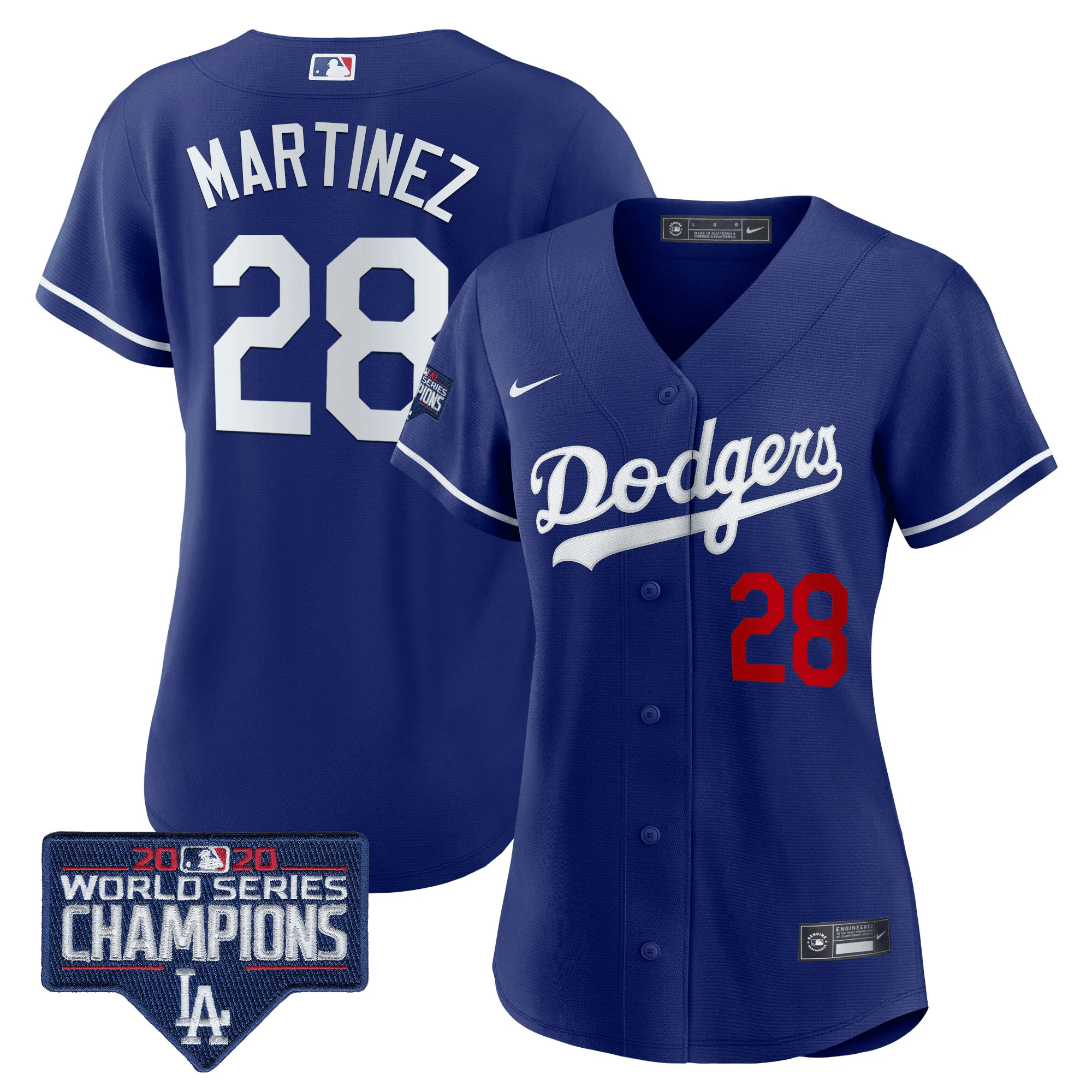 Women's Dodgers World Series Champions Patch Jersey - All Stitched - Image 33