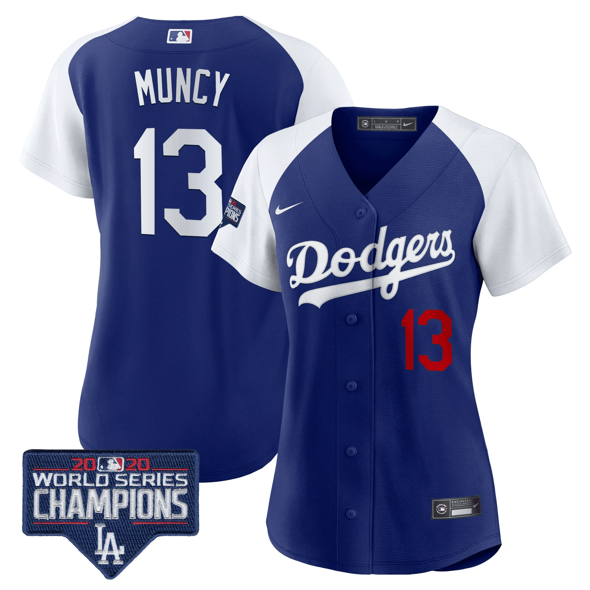 Women's Dodgers World Series Champions Patch Jersey - All Stitched - Image 14