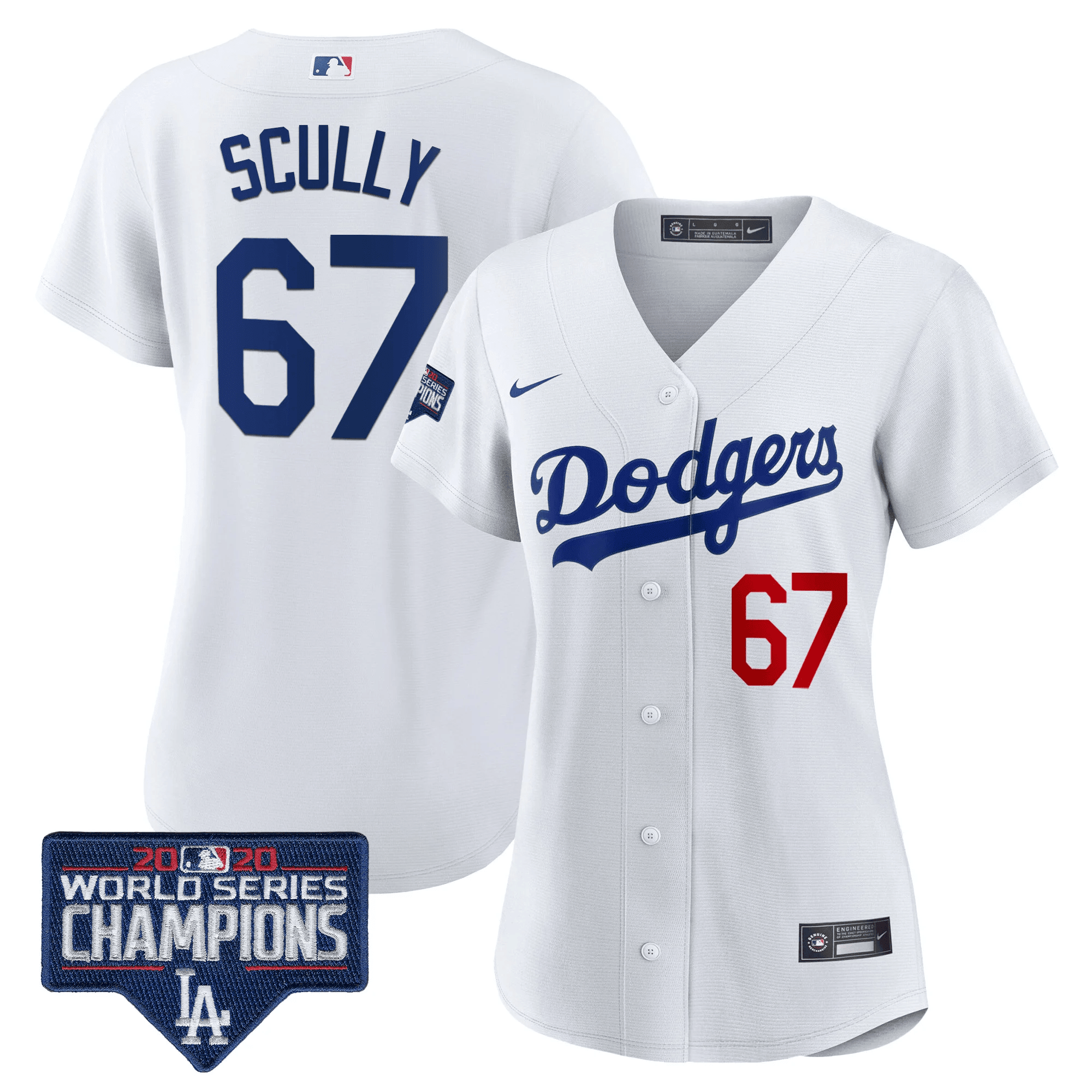 Women's Dodgers World Series Champions Patch Jersey - All Stitched - Image 21