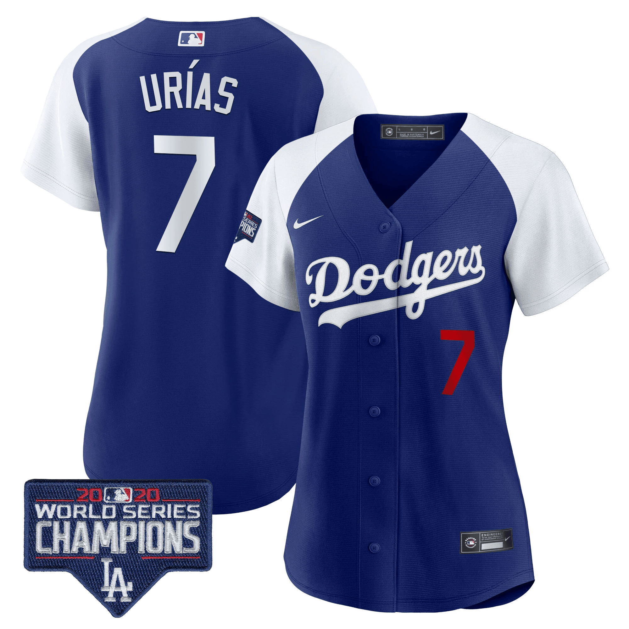 Women's Dodgers World Series Champions Patch Jersey - All Stitched - Image 17