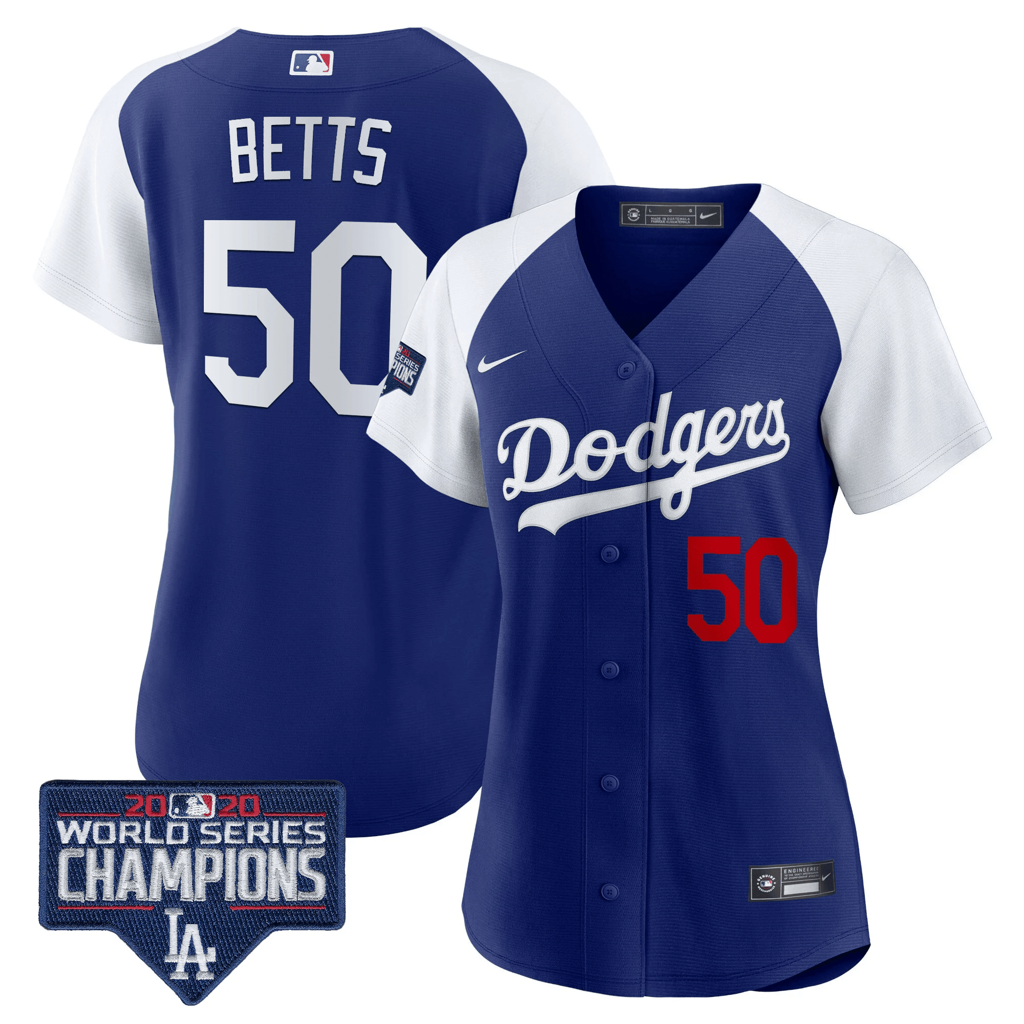 Women's Dodgers World Series Champions Patch Jersey - All Stitched - Image 11