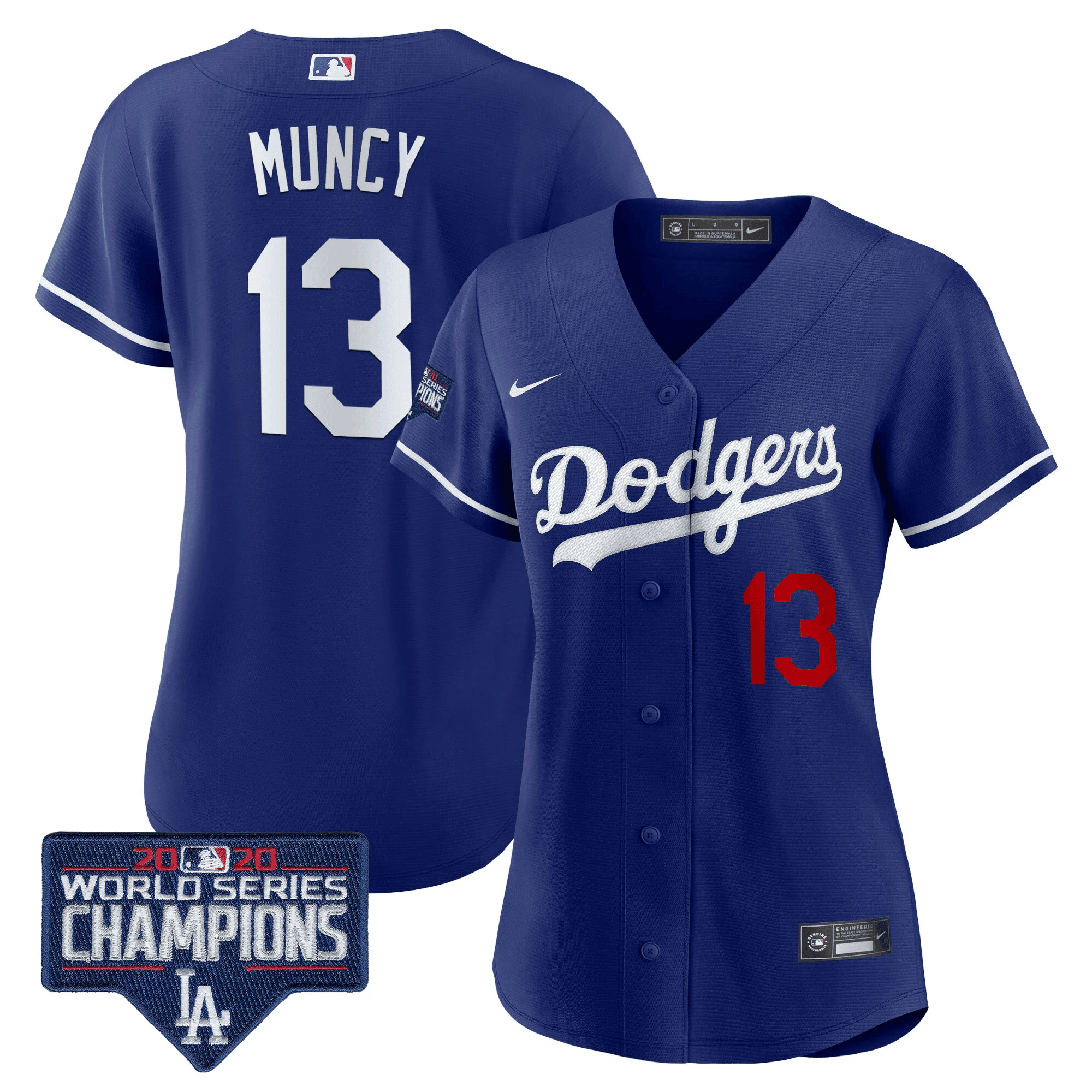 Women's Dodgers World Series Champions Patch Jersey - All Stitched - Image 32