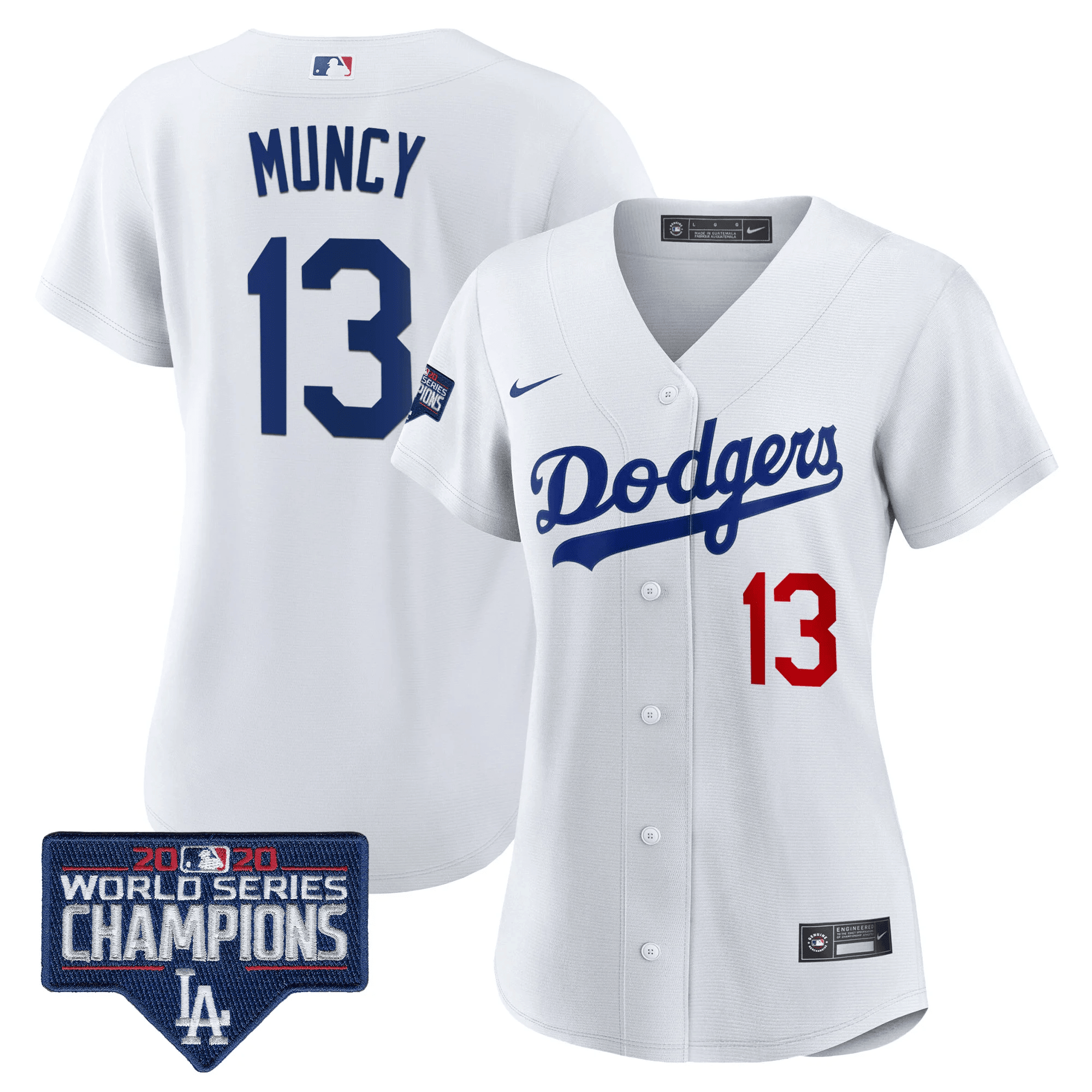 Women's Dodgers World Series Champions Patch Jersey - All Stitched - Image 23