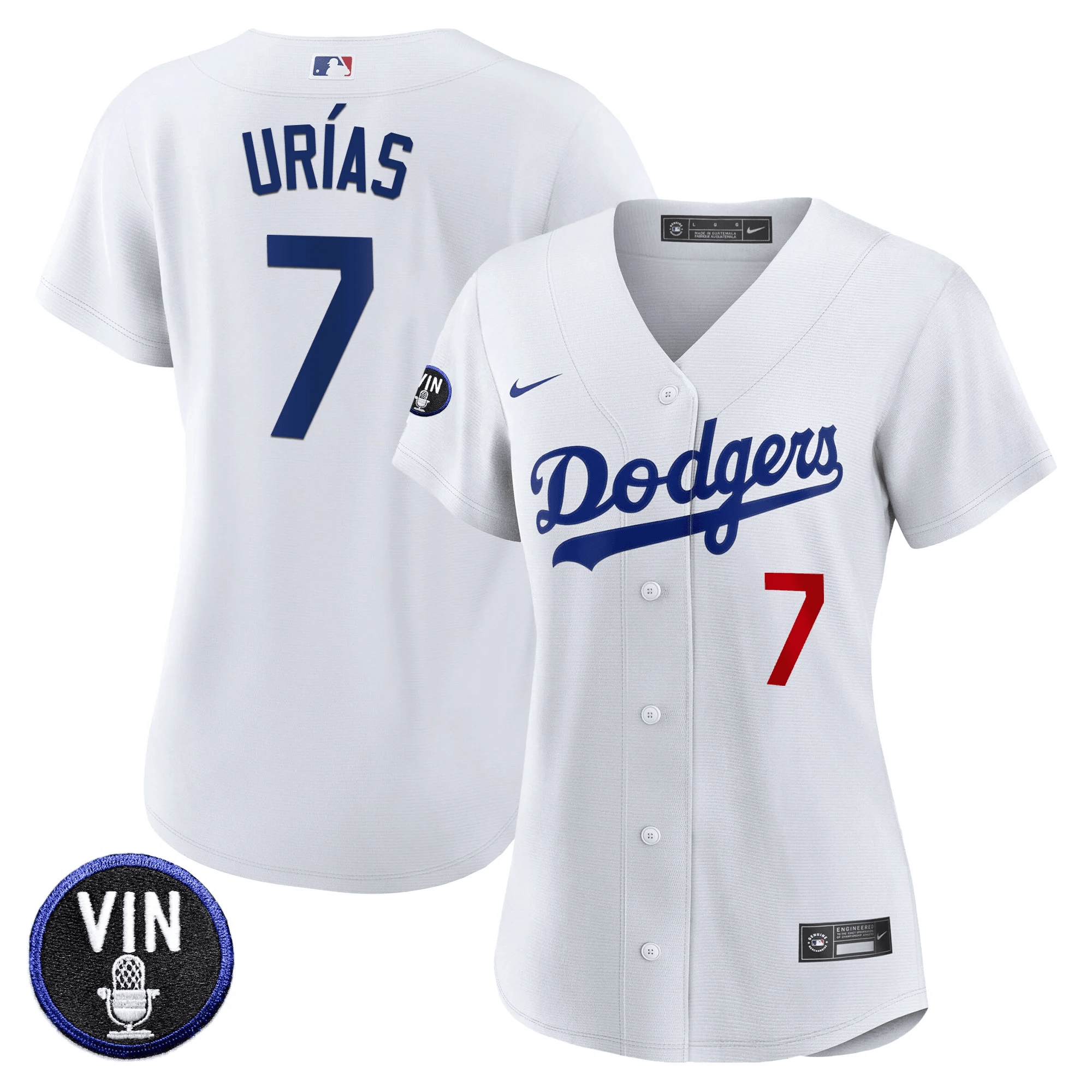 Women's Dodgers Vin Scully Patch Jersey - All Stitched - Image 26