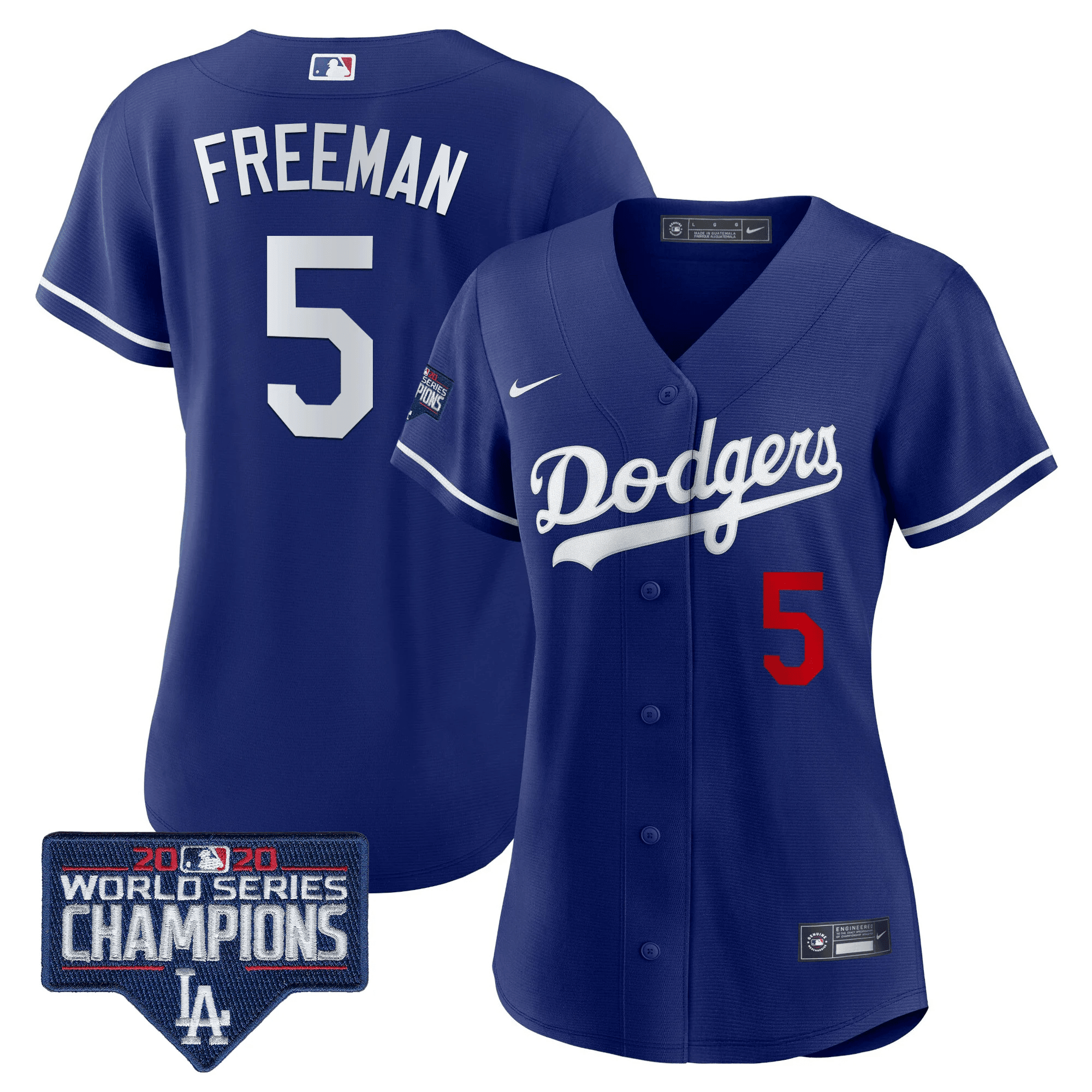 Women's Dodgers World Series Champions Patch Jersey - All Stitched - Image 28