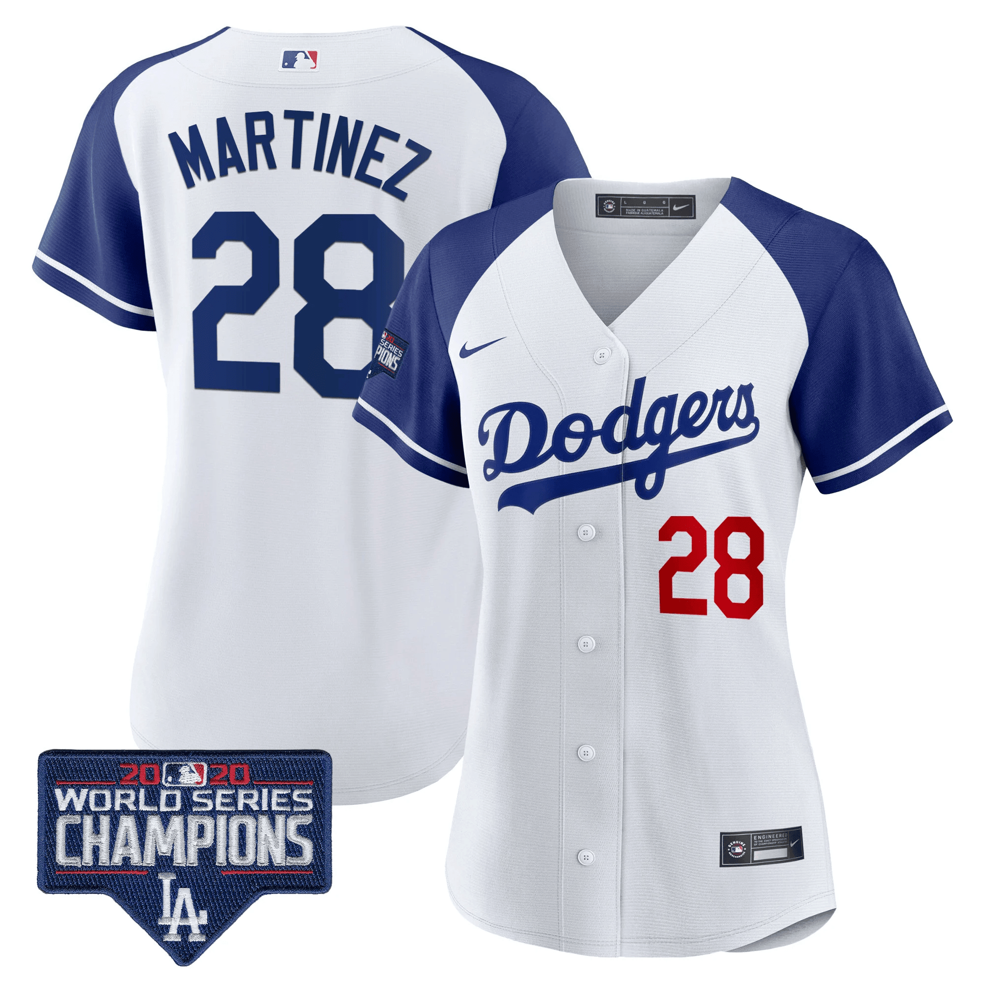 Women's Dodgers World Series Champions Patch Jersey - All Stitched - Image 6