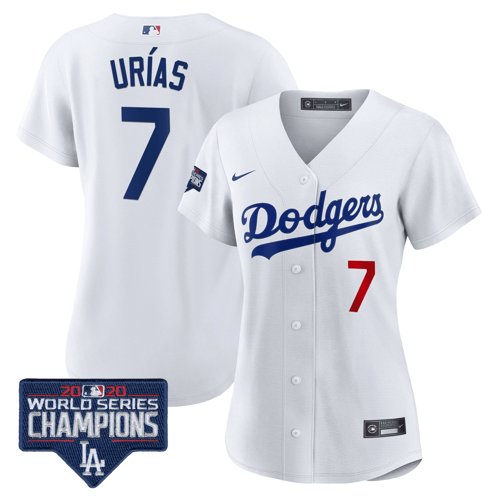 Women's Dodgers World Series Champions Patch Jersey - All Stitched - Image 26