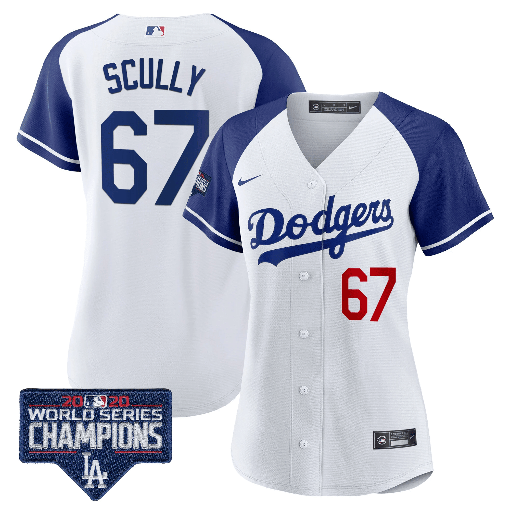 Women's Dodgers World Series Champions Patch Jersey - All Stitched - Image 3